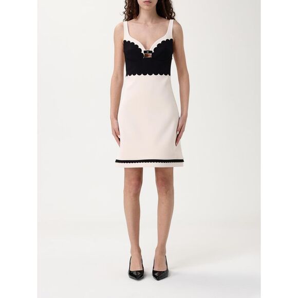 Elisabetta Franchi Dress Woman Yellow Cream